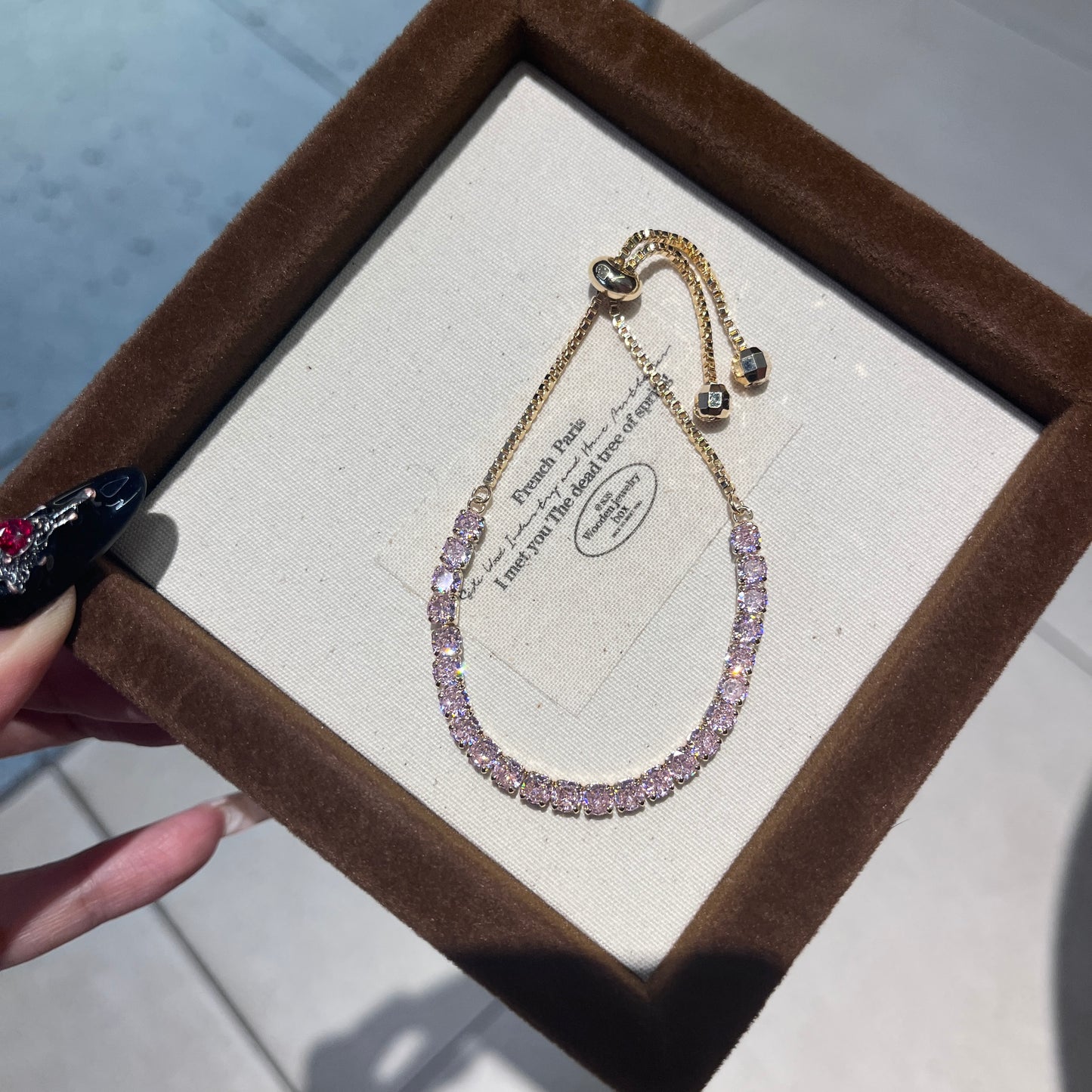 Pink Zircon Bracelet