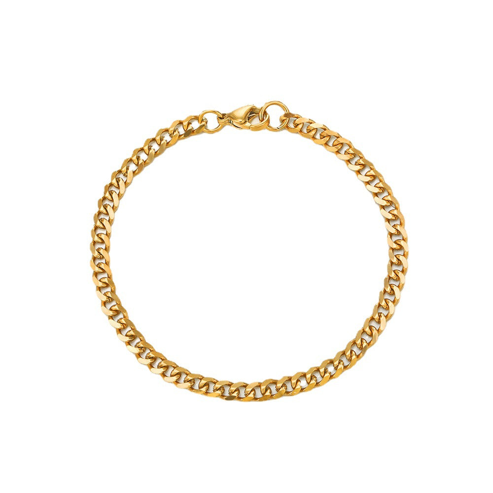 18K gold plated cuban bracelet