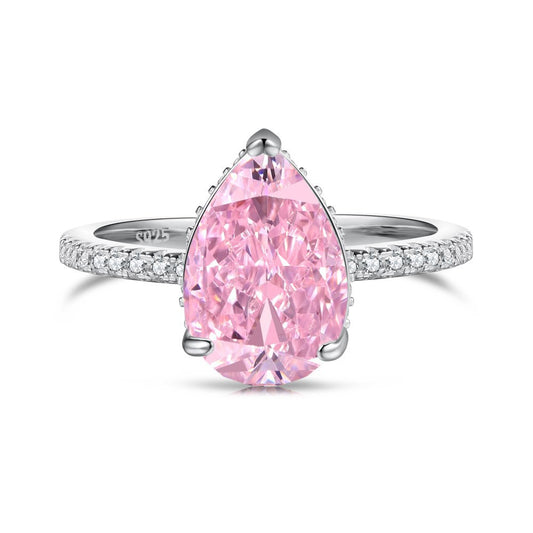 Pink Pear-shaped ring