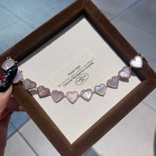 Pink heart bracelet