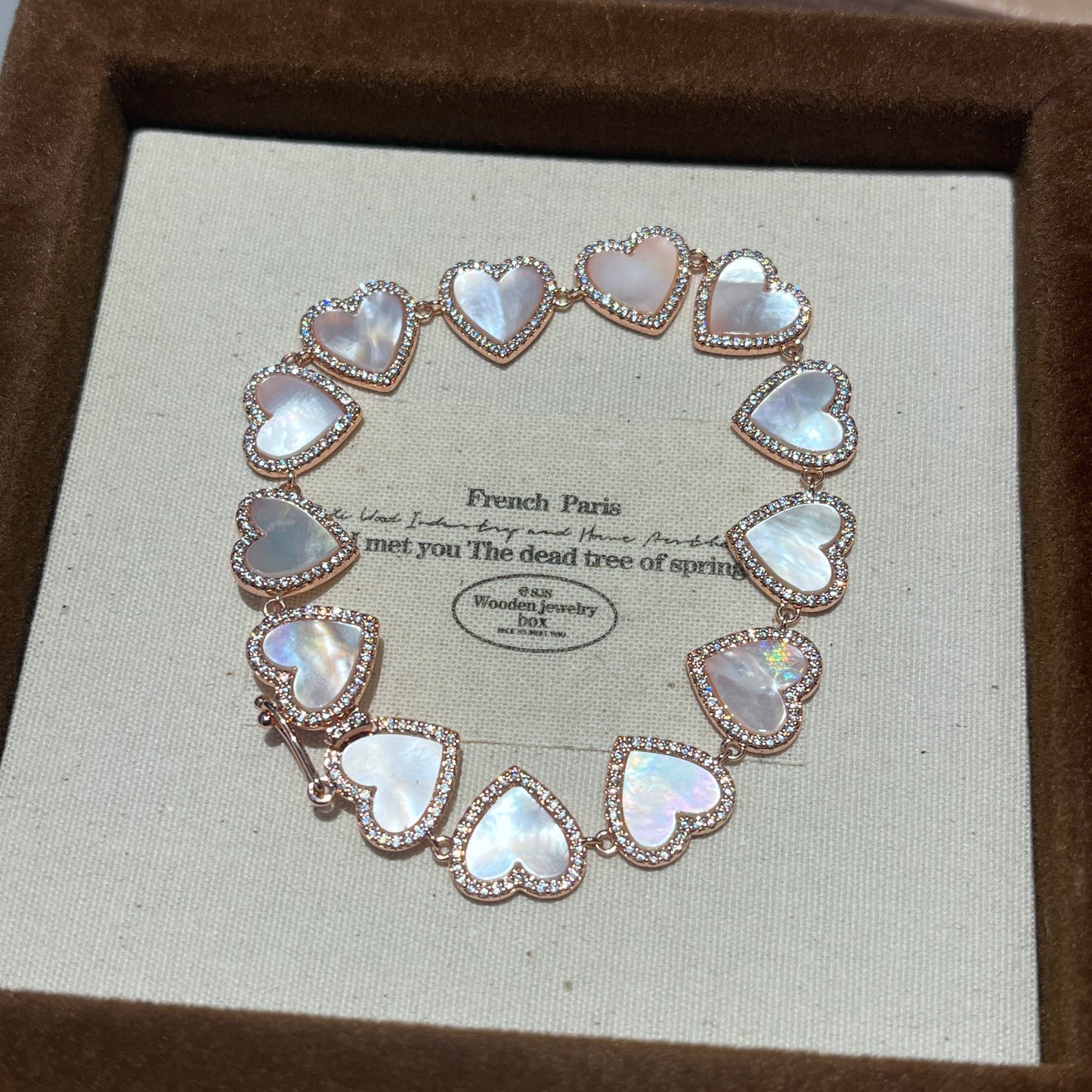 Rose gold heart bracelet
