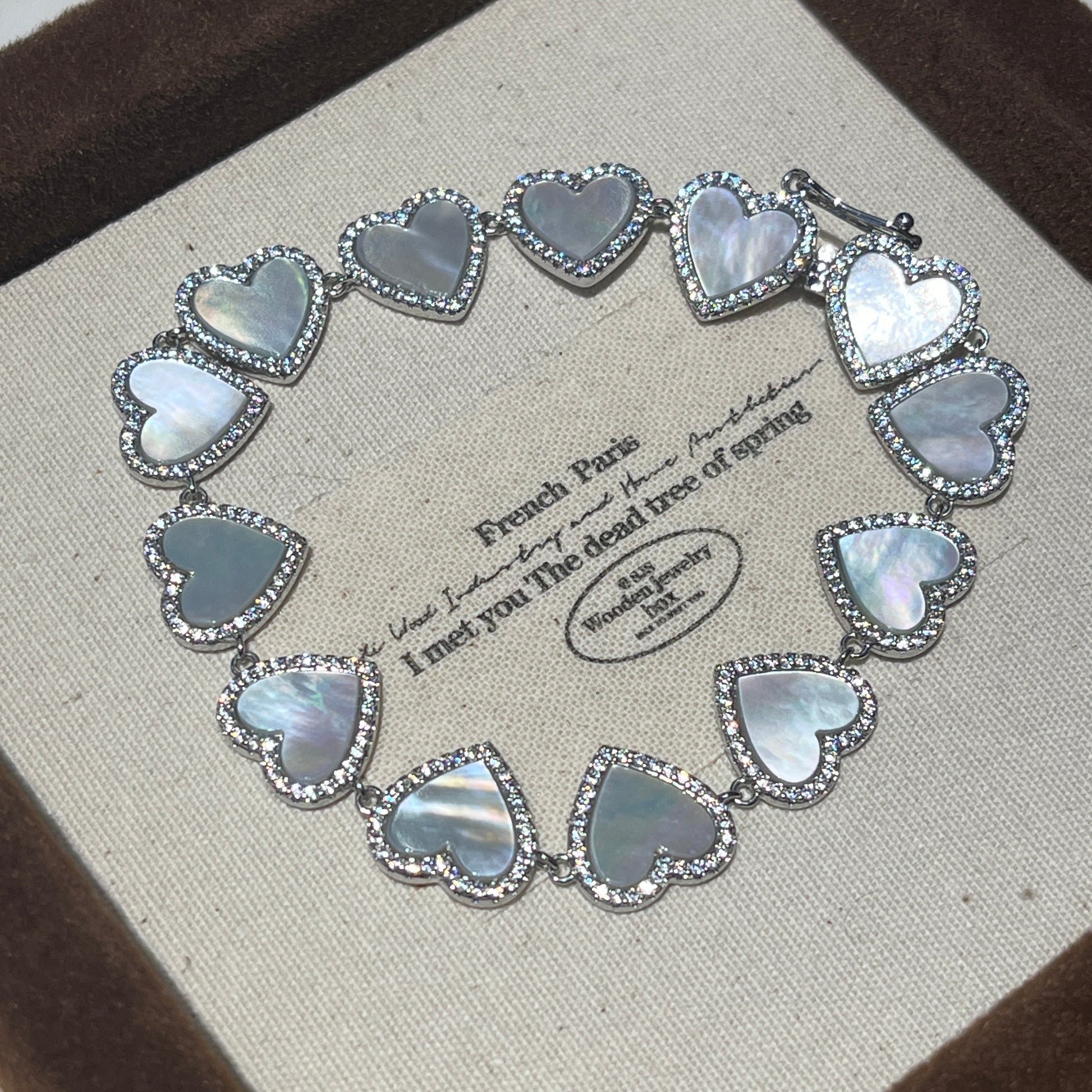 shell pearl heart bracelet