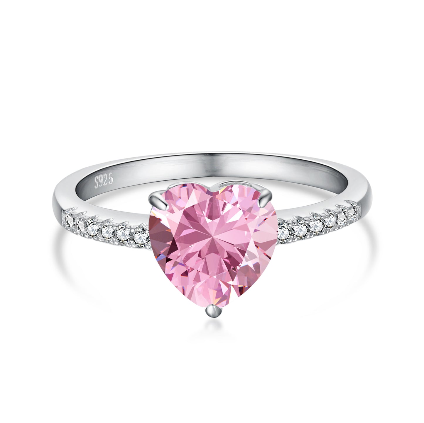 Pink heart ring