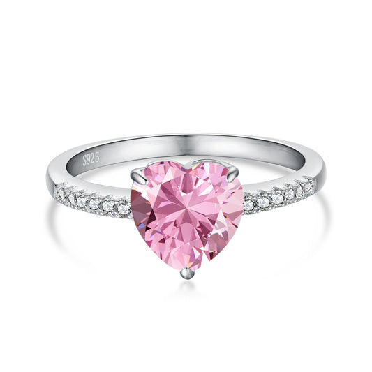 Pink heart ring
